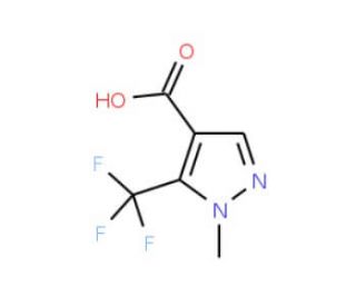 1-Methyl-5-(trifluoromethyl)-1H-pyrazole-4-carboxylic acid (CAS 119083-00-0) - chemical structure image