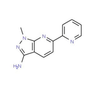 1-Methyl-6-(2-pyridinyl)-1H-pyrazolo-[3,4-b]pyridin-3-amine - chemical structure image