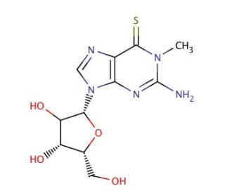 1-Methyl-6-thioguanosine (CAS 55727-08-7) - chemical structure image