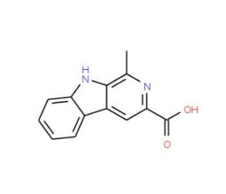1-Methyl-9H-beta-carboline-3-carboxylic acid (CAS 22329-38-0) - chemical structure image