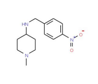 1-methyl-N-(4-nitrobenzyl)piperidin-4-amine (CAS 1096348-43-4) - chemical structure image