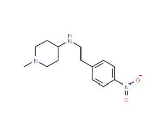 1-methyl-N-(4-nitrophenethyl)piperidin-4-amine (CAS 1154266-61-1) - chemical structure image