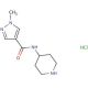 1-methyl-N-(piperidin-4-yl)-1H-pyrazole-4-carboxamide hydrochloride - chemical structure image