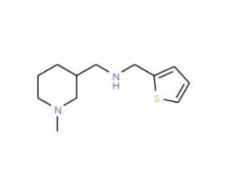[(1-Methylpiperidin-3-yl)methyl]-(2-thienyl-methyl)amine - chemical structure image