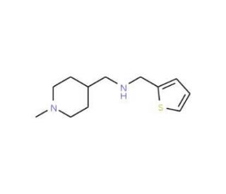 [(1-Methylpiperidin-4-yl)methyl]-(2-thienyl-methyl)amine - chemical structure image