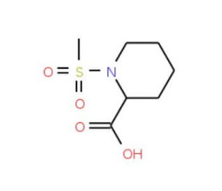 1-(methylsulfonyl)piperidine-2-carboxylic acid (CAS 1008975-54-9) - chemical structure image