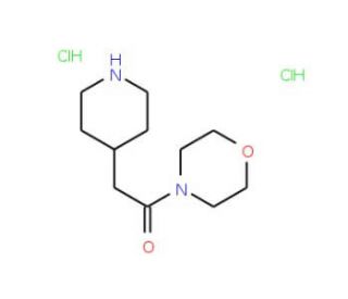 1-Morpholin-4-yl-2-piperidin-4-yl-ethanone dihydrochloride - chemical structure image
