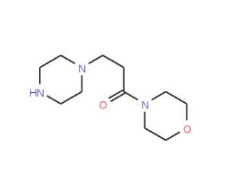 1-Morpholin-4-yl-3-piperazin-1-yl-propan-1-one (CAS 886363-67-3) - chemical structure image
