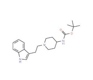 1-N-(3&prime;-Indole)ethyl-4-Boc-aminopiperidine (CAS 886362-25-0) - chemical structure image