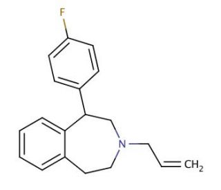 1-N-Allyl-3-(4-fluorophenyl)-benzo[4,5]-azepine - chemical structure image