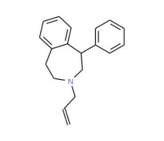 1-N-Allyl-3-phenyl-2,3,4,5-terahydro-benzo(D)azepine (CAS 20361-31-3) - chemical structure image