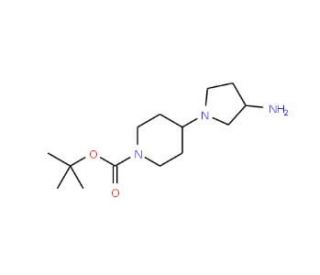 1-N-Boc 4-(3-aminopyrrolidin-1-yl) piperidine (CAS 885274-89-5) - chemical structure image