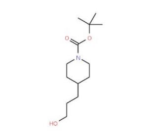 1-N-Boc-4-(3&prime;-propanol)-piperdine (CAS 156185-63-6) - chemical structure image