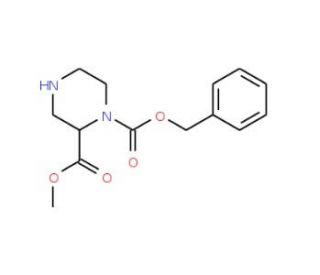 1-N-Cbz-piperazine-2-carboxylic acid methyl ester (CAS 126937-43-7) - chemical structure image