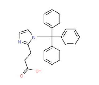 1-N-Trityl-Imidazole-2-ylpropionic acid (CAS 675602-85-4) - chemical structure image