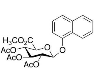 1-Naphthol 2,3,4-Tri-O-acetyl-&beta;-D-glucuronide Methyl Ester (CAS 18404-55-2) - chemical structure image