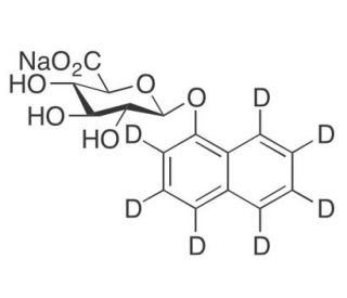 1-Naphthol-D7 &beta;-D-Glucuronide Sodium Salt (CAS 83833-12-9) - chemical structure image