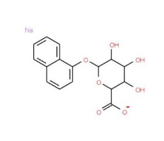 1-Naphthyl-&beta;-D-glucuronide sodium salt (CAS 83833-12-9) - chemical structure image