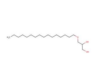 1-O-Hexadecyl-rac-glycerol (CAS 6145-69-3) - chemical structure image