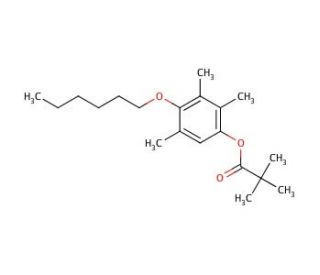 1-O-Hexyl-4-pivaloyl-2,3,5-trimethylhydroquinone (CAS 153474-18-1) - chemical structure image