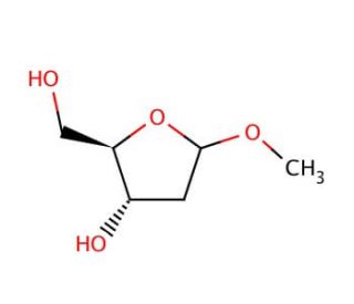 1-O-Methyl-2-deoxy-D-ribose (CAS 60134-26-1) - chemical structure image