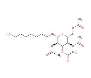1-O-Octyl-&beta;-D-glucopyranoside 2,3,4,6-tetraacetate (CAS 38954-67-5) - chemical structure image