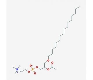 1-O-Palmityl-2-acetyl-rac-glycero-3-phosphocholine (CAS 77286-68-1) - chemical structure image