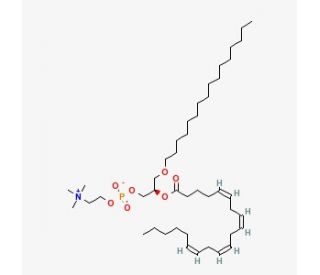 1-O-Palmityl-2-arachidonoyl-sn-glycero-3-phosphocholine (CAS 86288-11-1) - chemical structure image