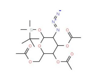 1-O-tert-Butyldimethylsilyl 2-azido-2-deoxy-&beta;-D-glucopyranoside 3,4,6-triacetate (CAS 99049-65-7) - chemical structure image