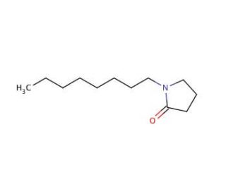 1-Octyl-2-pyrrolidone (CAS 2687-94-7) - chemical structure image