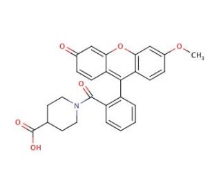 1-(O&prime;-Methylfluoresceinyl)piperidine-4-carboxylic acid (CAS 442151-56-6) - chemical structure image