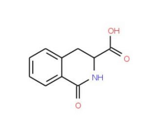 1-Oxo-1,2,3,4-tetrahydro-isoquinoline-3-carboxylic acid (CAS 63586-82-3) - chemical structure image