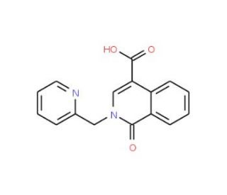 1-Oxo-2-(2-pyridinylmethyl)-1,2-dihydro-4-isoquinolinecarboxylic acid - chemical structure image