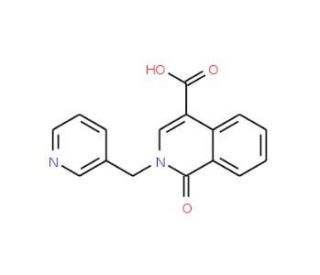 1-Oxo-2-(3-pyridinylmethyl)-1,2-dihydro-4-isoquinolinecarboxylic acid - chemical structure image