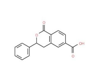 1-oxo-3-phenyl-3,4-dihydro-1H-isochromene-6-carboxylic acid - chemical structure image