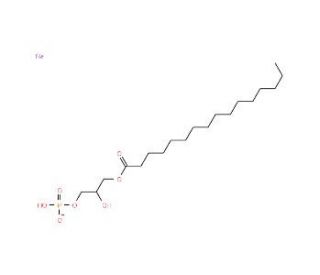 1-Palmitoyl-sn-glycero-3-phosphate sodium salt (CAS 7220-34-0) - chemical structure image