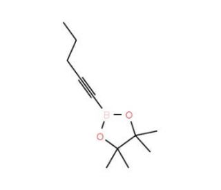 1-Pentynylboronic acid pinacol ester (CAS 634196-62-6) - chemical structure image