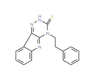 1-Phenethyl-1H-1,3,4,9-tetraaza-fluorene-2-thiol - chemical structure image
