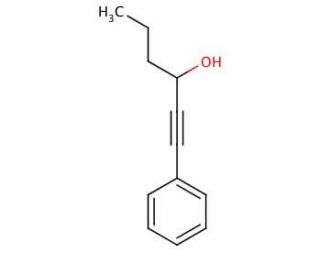 1-Phenyl-1-hexyn-3-ol (CAS 1817-51-2) - chemical structure image