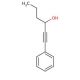 1-Phenyl-1-hexyn-3-ol (CAS 1817-51-2) - chemical structure image