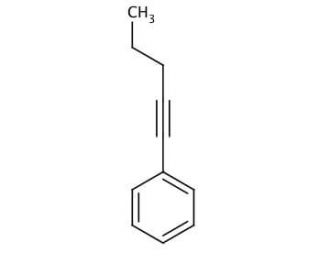 1-Phenyl-1-pentyne (CAS 4250-81-1) - chemical structure image