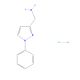 (1-phenyl-1H-pyrazol-3-yl)methanamine hydrochloride (CAS 1170903-85-1) - chemical structure image