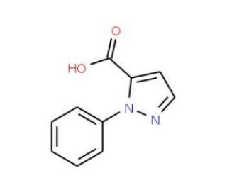 1-Phenyl-1H-pyrazole-5-carboxylic acid (CAS 1133-77-3) - chemical structure image