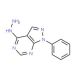(1-Phenyl-1H-pyrazolo[3,4-d]pyrimidin-4-yl)-hydrazine (CAS 68380-54-1) - chemical structure image