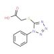 [(1-Phenyl-1H-tetrazol-5-yl)thio]acetic acid (CAS 46505-33-3) - chemical structure image