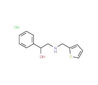 1-Phenyl-2-[(thiophen-2-ylmethyl)-amino]-ethanol hydrochloride - chemical structure image