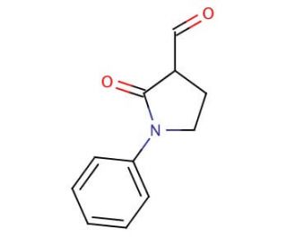 1-Phenyl-2-oxo-3-pyrrolidinecarboxylic acid (CAS 56137-52-1) - chemical structure image