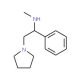 (1-phenyl-2-pyrrolidinylethyl)methylamine (CAS 136329-39-0) - chemical structure image
