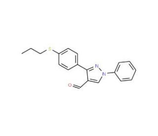 1-Phenyl-3-(4-propylsulfanyl-phenyl)-1H-pyrazole-4-carbaldehyde - chemical structure image