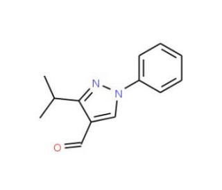 1-phenyl-3-(propan-2-yl)-1H-pyrazole-4-carbaldehyde - chemical structure image